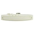 Unconditional Love 38 in.  10mm Faux Croc Two Tier Collars White Medium UN846622